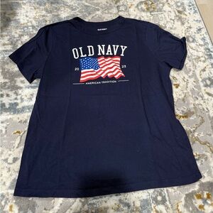 Old Navy Navy Short-Sleeve Tee with Patriotic Flag Graphic